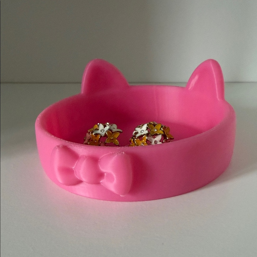 Pink Cat Jewelry Dish